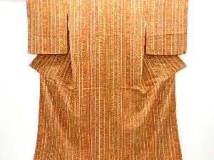 大正ロマン　縞に花更紗模様着物